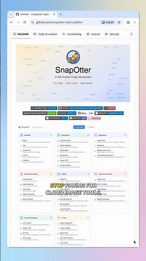 SnapOtter — Local all-in-one image toolkit for your machine