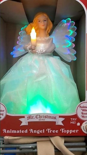 WOW! AMAZING! NEW AT WALMART! ANIMATED ANGEL TREE TOPPER! #amazing #Walmart #asmr #Christmasdecor