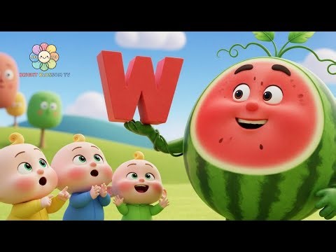 W for Watermelon | ABC Alphabet Learning | Preschool Kids