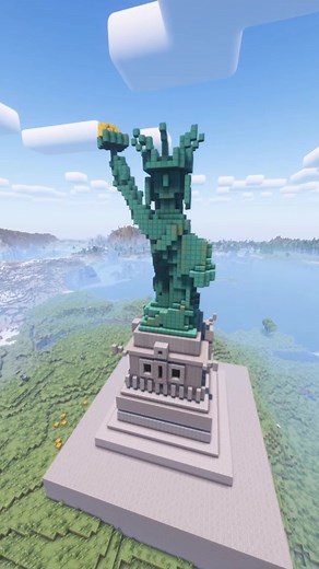 Creating the Statue of Liberty in Minecraft