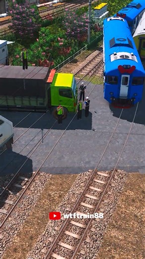 Truck blocking the crossing