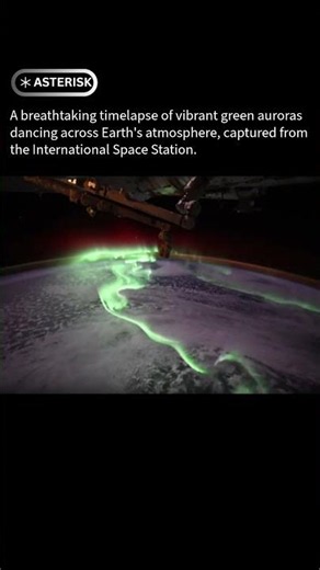Auroras From Space 🌍✨ | Stunning Northern Lights Seen from the ISS #space #science #astronomy