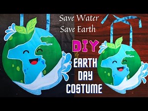 DIY Earth Costume|Fancy Dress Ideas | Paper Earth |Save Earth Save Water|Earth Dress‪@craftthebest1‬