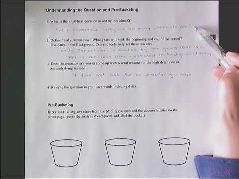 DBQ-Jamestown Question and Pre-bucketing