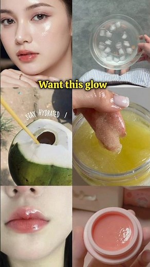 Glowing skin & pink lips—naturally 💕✨#glow #pinklips #skincare #natural #beauty #selfcare