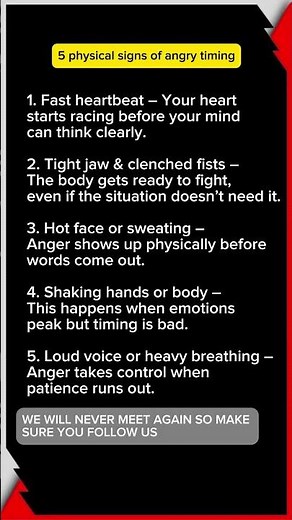 5 Physical Signs You’re Angry at the Wrong Time