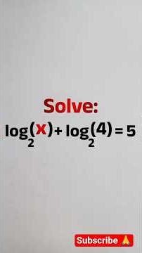How to Solve a Logarithmic Equation! #maths #algebra #logarithms #mathshorts #satmath #tricks