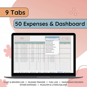 Vehicle & Mileage Tracker Log With Expenses, Fuel, Maintenance Tracker, and Mileage Calculator | Business Spreadsheet for Google Sheets - Etsy