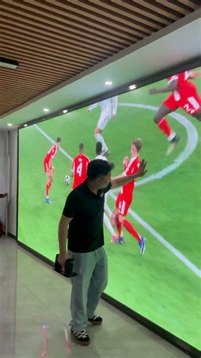 Watching a football match on a massive LED screen brings a realistic feeling of being at the scene!