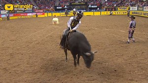 1 of 6 cowboys to ever win the world championship during his rookie year, Sage Kimzey has earned 4 straight bull riding world championships from 2014-17. He holds the record for single season bull riding earnings with $436,479 (2017). Who thinks he will make it 5 straight this year? Share with us below. 👇 See more of the Wrangler NFR 60 Greatest of All Time → bit.ly/2Rrj6yP | Wrangler Western