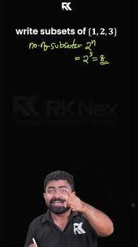 Plus One Maths | How to Write Subsets ? - Explained Easily 😍 RK Nex