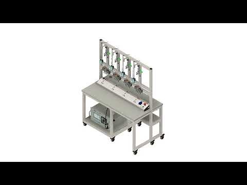 3D animation - TB41 - Four Position Meter Test Bench for smart meters