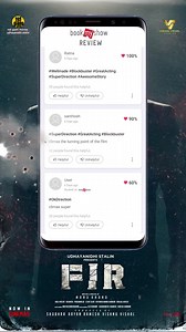 #FIRBlockbusterHit - Vishnu Vishal's #FIR records superb reviews on the Book My Show app! Vishnu Vishal Studioz Red Giant Movies #Manuanand Gautham Vasudev Menon Reba Monica John Raiza Wilson Manjima Mohan Digital Entertainment Company | Divo