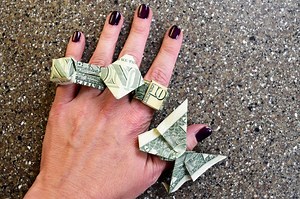 Money Origami Ring 4 Ways