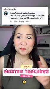 116K views · 1.3K reactions | Ano daw ang TASK NG MASTER TEACHER sa amin #teacher #teachersmatter #teacherslife Happy Birthday po Ma’am Kirz | Teacher Weng | Facebook