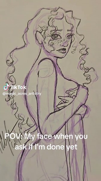 I'm not done making new things, but I also never finished the old ones.... I need to finish things. that is my goal for 2026! Enjoy the doodle and get creating ✨️ #drawing #sketch #sketchbook #oc