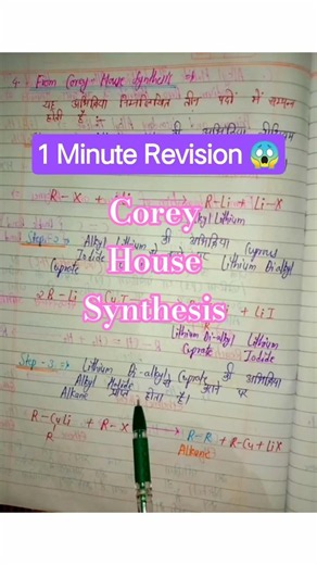 Corey House Synthesis in 1 Minute 😱 🔥 #neet #ytshorts #shorts #shortsfeed #jee #chemistry