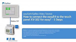 How to connect the easyE4 to the touch panel XV-102 for easy? – 5 Steps (Tutorial) - Eaton videos