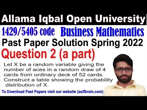 1429/5405 business mathematics Spring 2022 paper solution question 2 (a part).