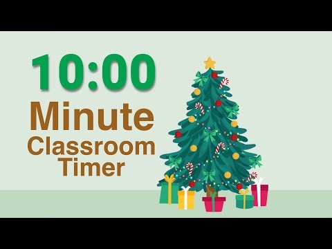 Festive Christmas Tree 🎄10 Minute Timer with Music for Classroom 🎁