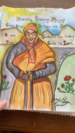 Prayer🙏 for World 🌎 Peace Part 2 #walkforpeace monks Watercolor Heartwork by Jenny Hagen #heartart