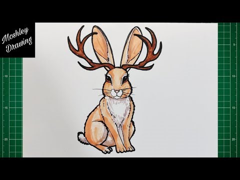 How to Draw a Jackalope - Mythical Creature Drawing