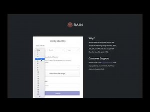 How to signup for an account on Rain