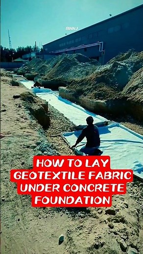 How to Install Geotextile Fabric Under Concrete Foundation | Moisture Protection #shorts #foryou