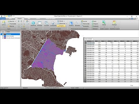 Mapa digital del INEGI (descarga de información, delimitación de área y tablas de atributos)