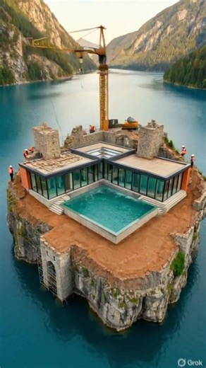 Abandoned Cliff Castle Transformed Into a $500M Luxury Lake Mansion