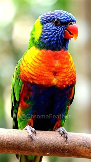 🦜 Rainbow Lorikeet Chirps! #Shorts