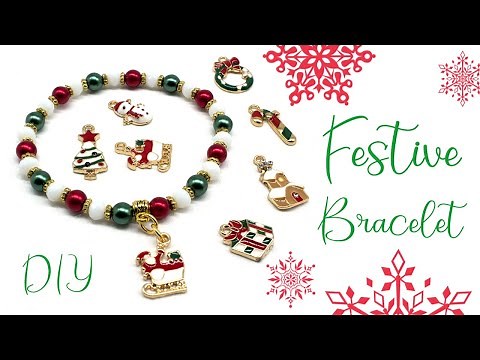 Make Your Own Festive Elasticated Bead Bracelet for Christmas