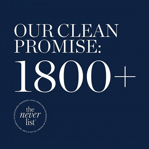 40K views · 1K reactions | Notice anything...new? We've upped the count of our Never List™ from over 1,500 to over 1,800 questionable ingredients that are never used in our formulations. When it comes to safety, we don't mess around.  Learn about our safety standards:https://bit.ly/31c1aOd | Counter | Facebook