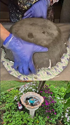 Making Concrete Water Bath for Birds