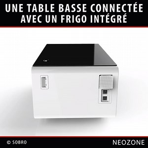 Une table basse connectée avec frigo intégré. Infos ➡ nzn.li/sobro © StoreBound - Ideas to Products | NeozOne