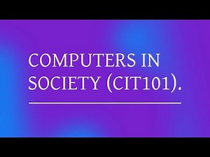 Computer society Part 1 #computerscience #education