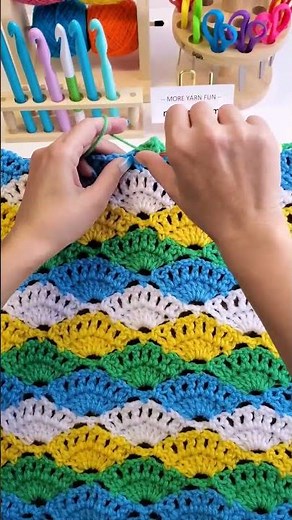 How to Crochet Shell Stitch Pattern #shorts