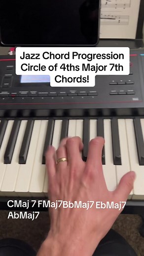 Really cool chord progression and piano exercise to practice Major 7th chords! #pianoexercise #jazzpianolesson #pianotutorial #pianolesson #pianochords #chordprogressions #major7thchord #pianopractice
