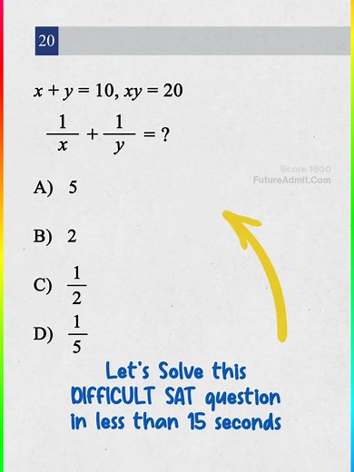 Challenge Yourself: Solve This SAT Math Question Fast