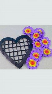 DIY Heart paper flower wallhanging craft ideas|| wall #highlights | Rana Craft