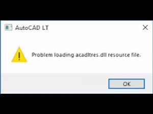 Fix: “Problem loading acadres.dll resource file”when launching AutoCAD