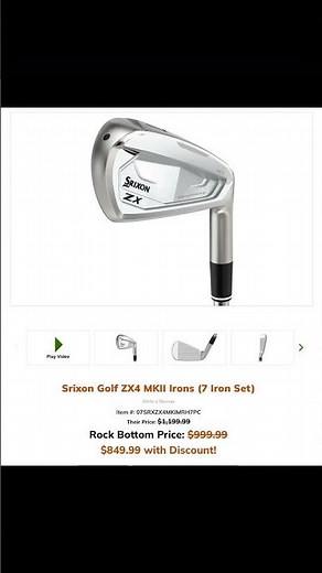 Save $150 on Srixon ZX4 MKII Irons!