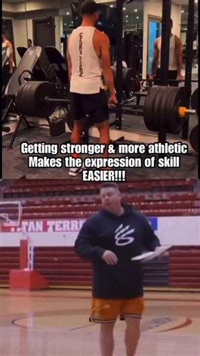 “If you don’t have the required strength to execute that skill, it DOESN’T MATTER…”Steph Curry’s trainer talking about the importance of the weight room and how it impacts the expression of skill Weight room = 🔑 to improving 🏀performance HOOPERS, GET IN THE WEIGHT ROOM