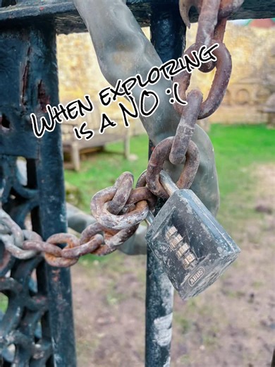 So frustrating when you get all hyped up to explore a new place and you can’t get into to it because people have been disrespectful ( #urbanexploring #exploring #cantgetin #lockedout