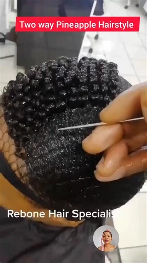 Two way Pineapple or Popcorn short hairstyle