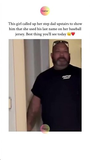 This girl called up her step dad upstairs to show him that she used his last name on her 😍🥹