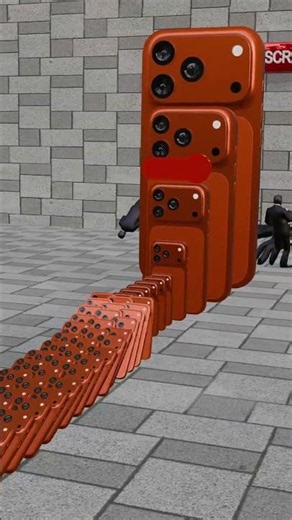 Giant iPhone Domino vs Donald Trump