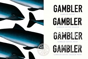 Gambler Gothic, a Sans Serif Font by Fenotype