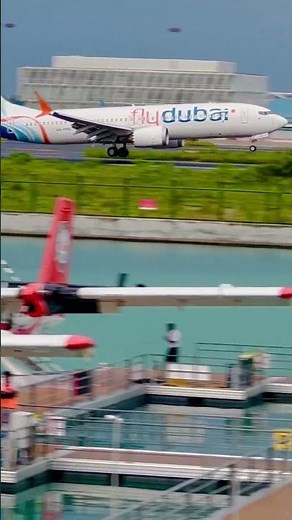 ✈️🌴 Flydubai Flight Landing in Maldives | A Smooth Arrival to Paradise