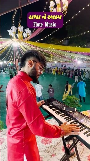 Radha Ne Shyam 🎶 Flute Music on Keyboard | Live Garba